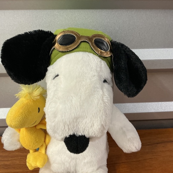 Build A Bear Peanuts Movie Snoopy Woodstock Ace Pilot Plush Stuffed Animal - Picture 2 of 9